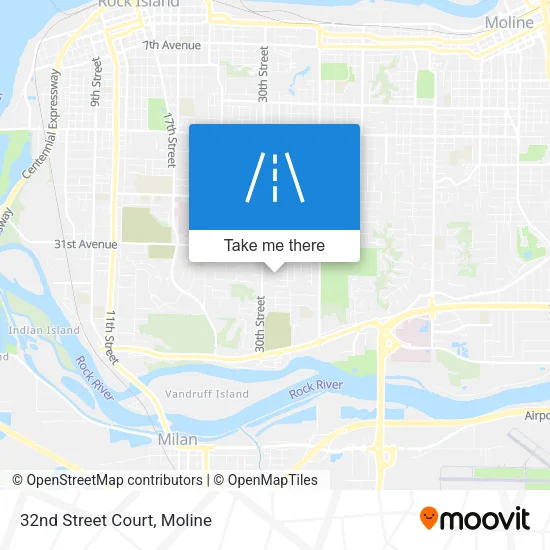 32nd Street Court map