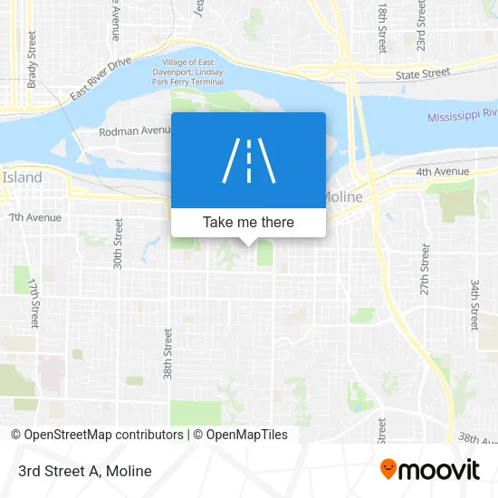 3rd Street A map