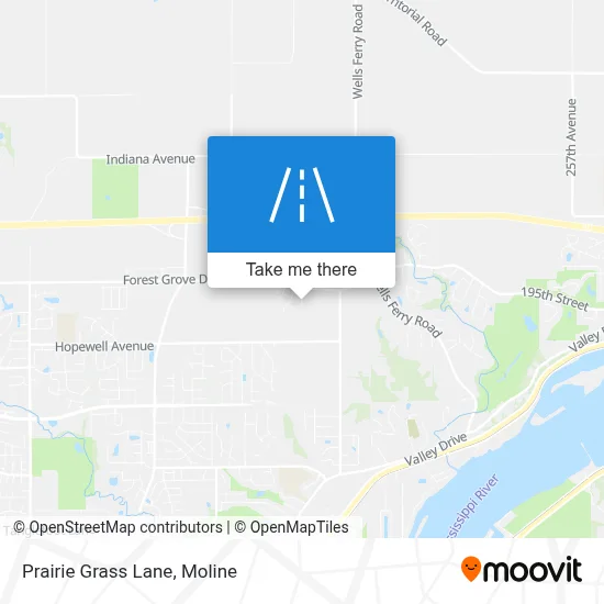 Prairie Grass Lane map