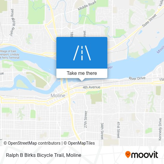 Ralph B Birks Bicycle Trail map
