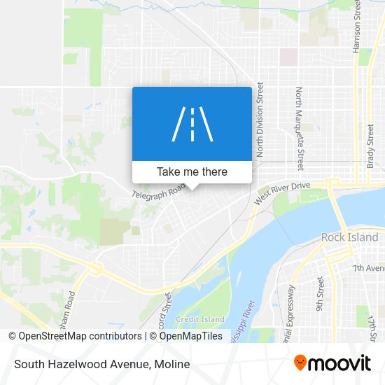 Mapa de South Hazelwood Avenue