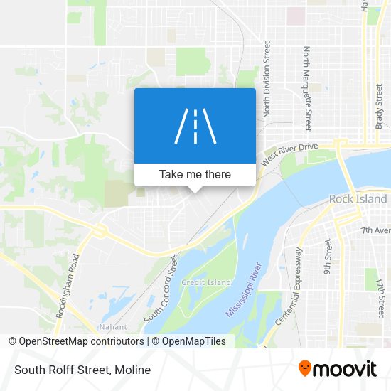 South Rolff Street map