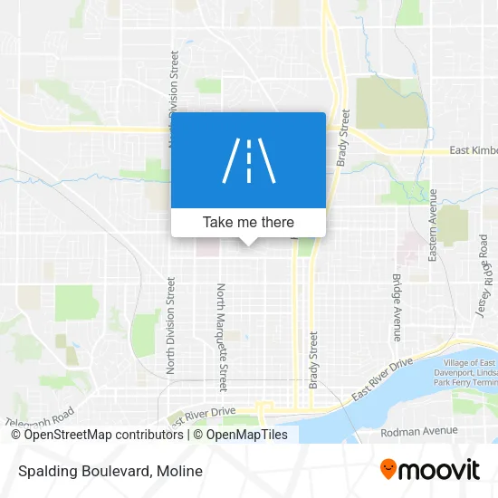Spalding Boulevard map