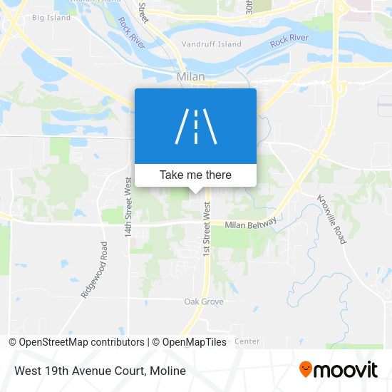 West 19th Avenue Court map