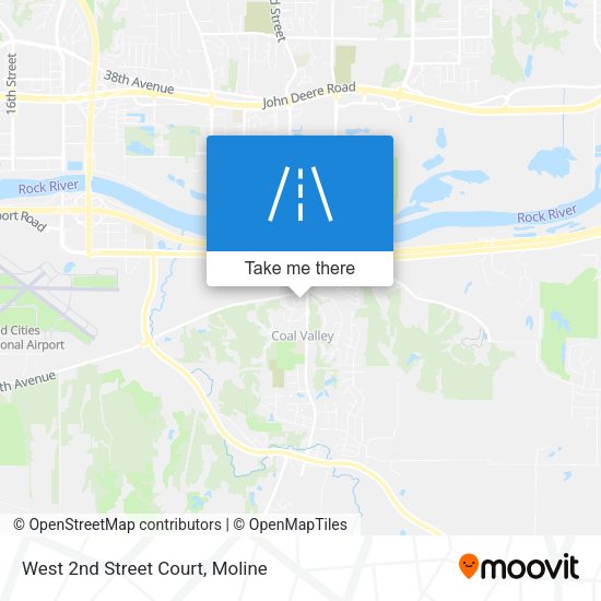 West 2nd Street Court map