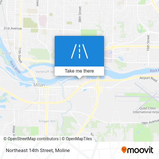 Northeast 14th Street map