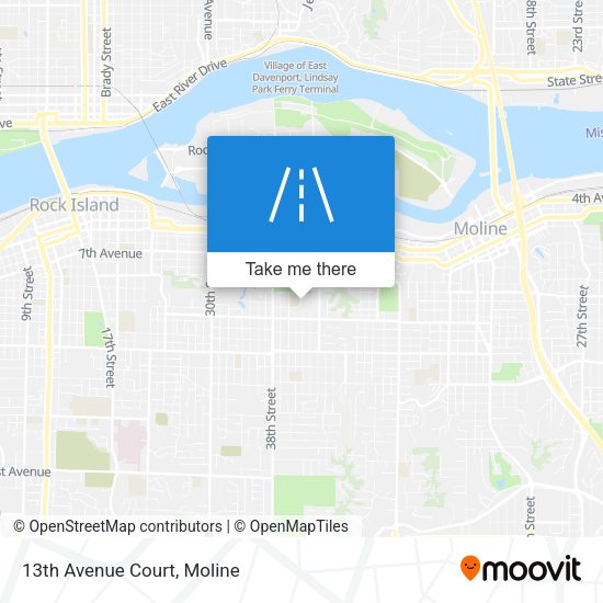 Mapa de 13th Avenue Court