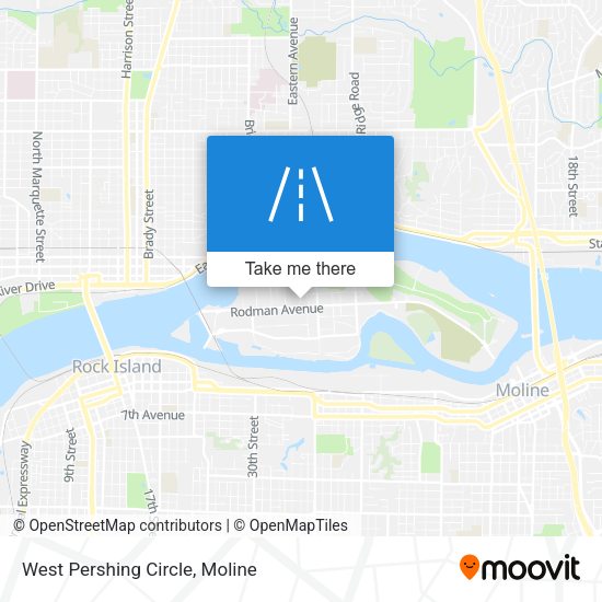 West Pershing Circle map