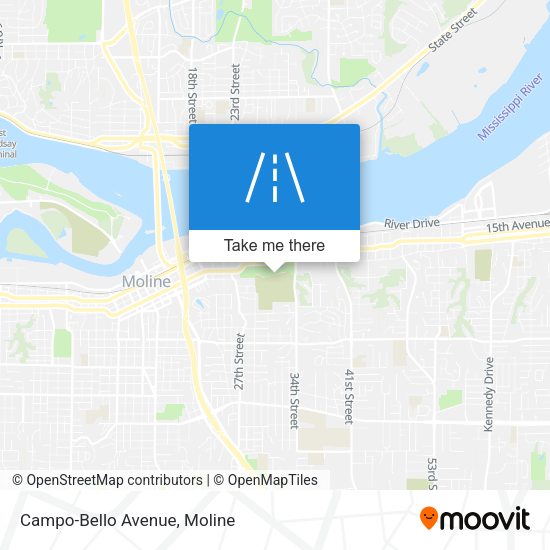 Campo-Bello Avenue map