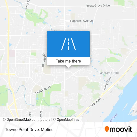 Towne Point Drive map