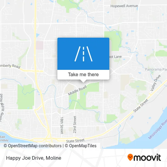 Happy Joe Drive map