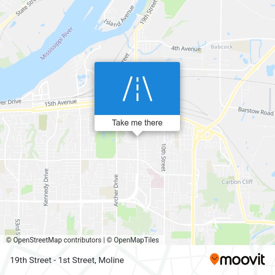 Mapa de 19th Street - 1st Street