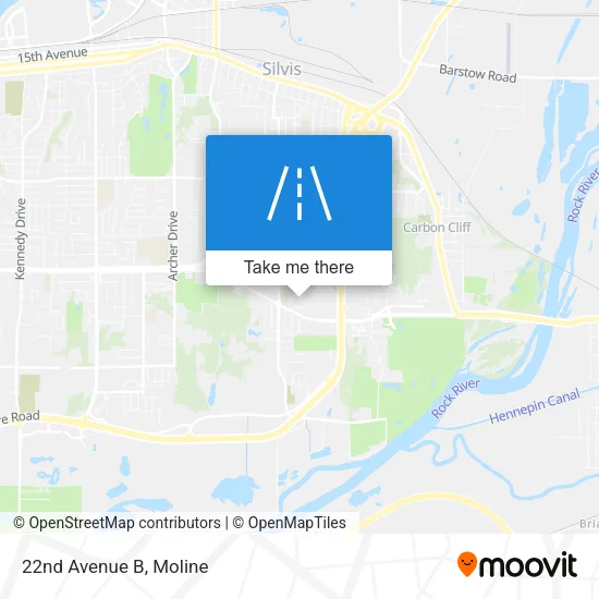 22nd Avenue B map