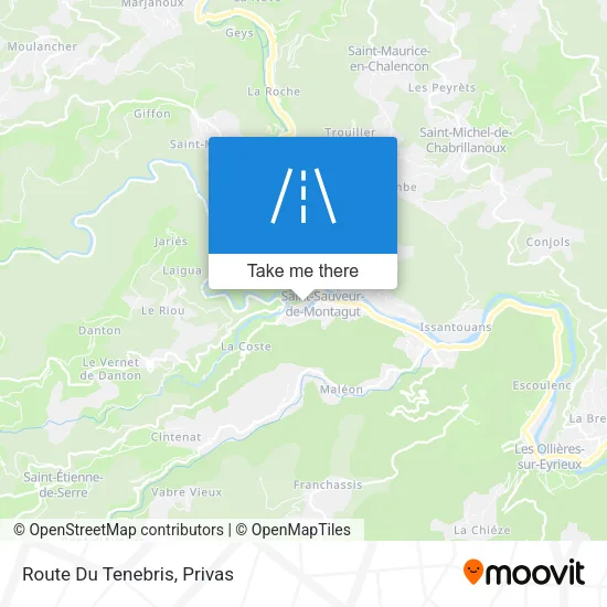 Route Du Tenebris map