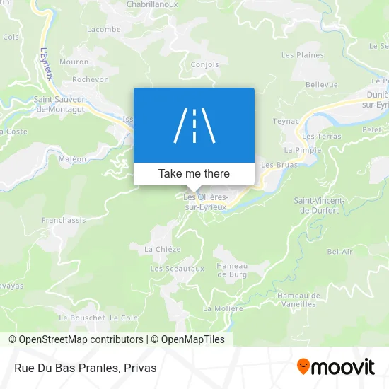 Rue Du Bas Pranles map