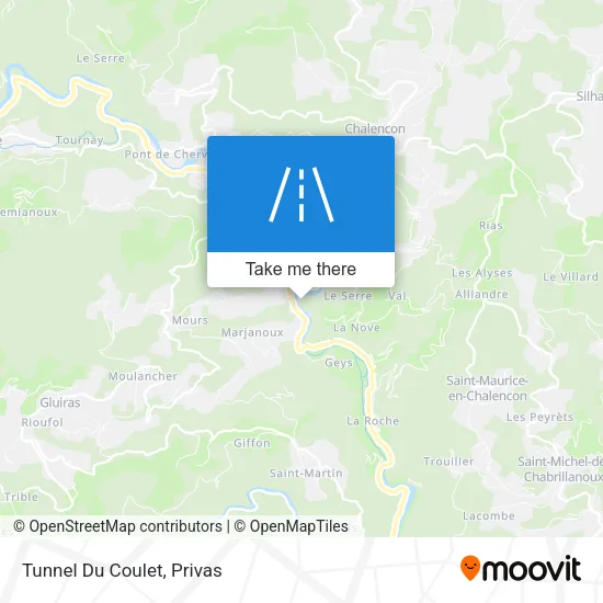 Tunnel Du Coulet map