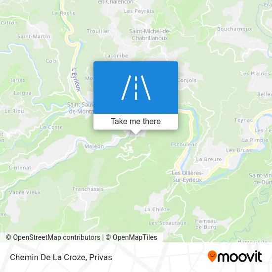 Chemin De La Croze map