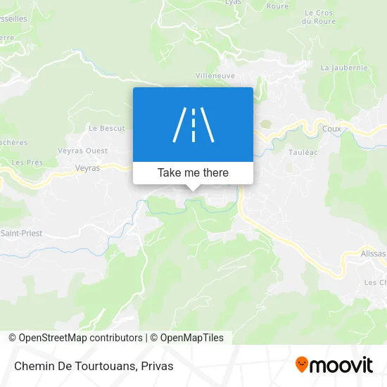 Chemin De Tourtouans map