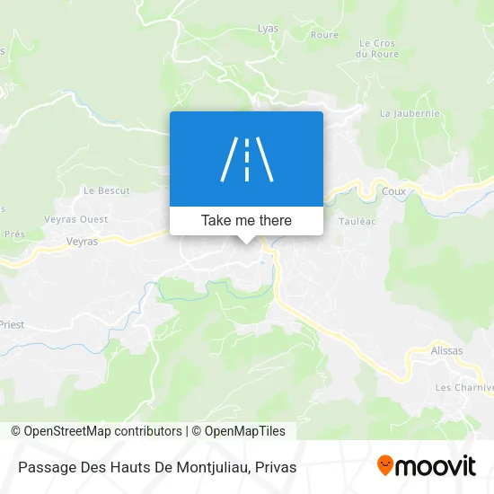 Passage Des Hauts De Montjuliau map