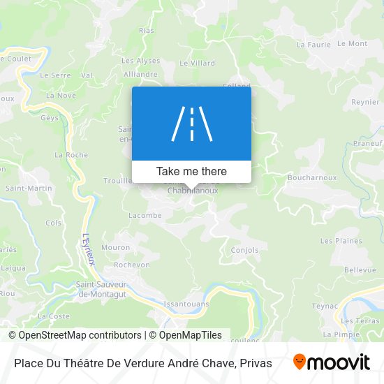 Place Du Théâtre De Verdure André Chave map