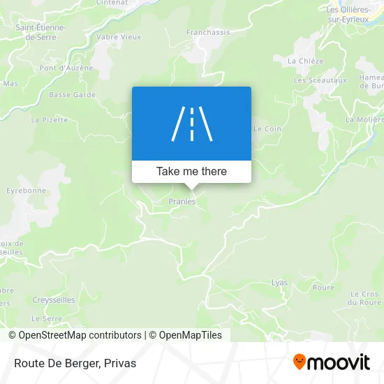 Route De Berger map