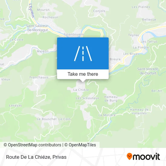 Route De La Chiéze map