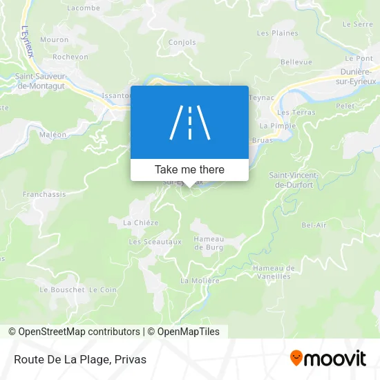 Route De La Plage map
