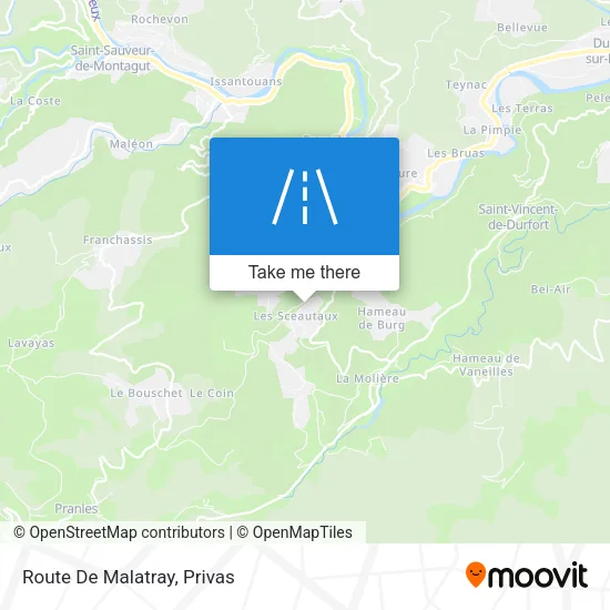 Route De Malatray map