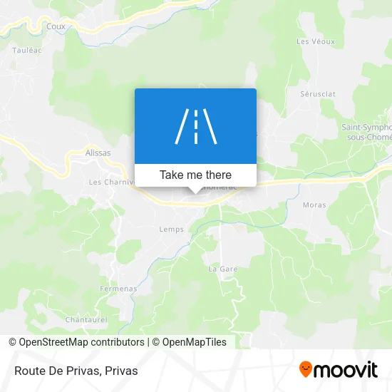 Route De Privas map