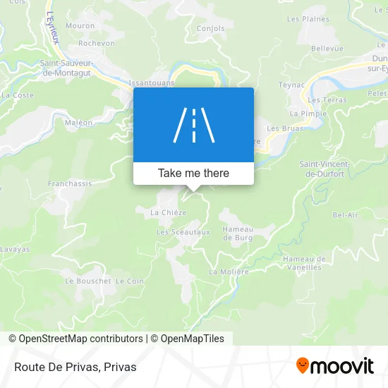 Route De Privas map