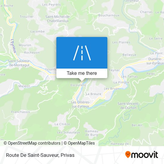 Route De Saint-Sauveur map