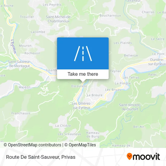 Route De Saint-Sauveur map