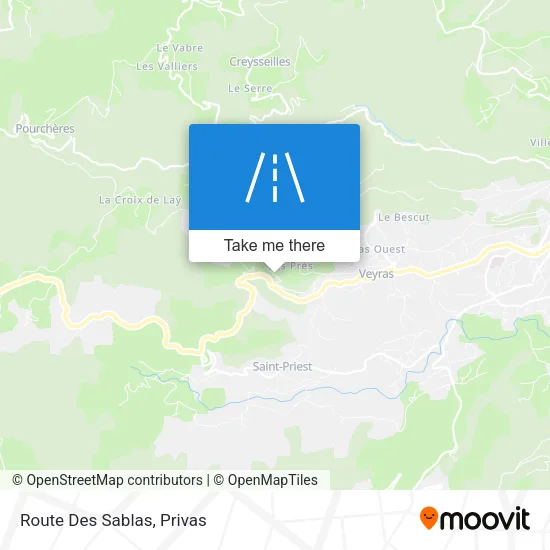 Route Des Sablas map