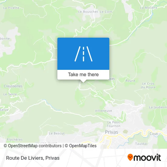 Route De Liviers map