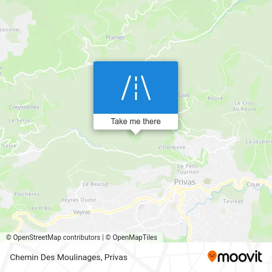Chemin Des Moulinages map