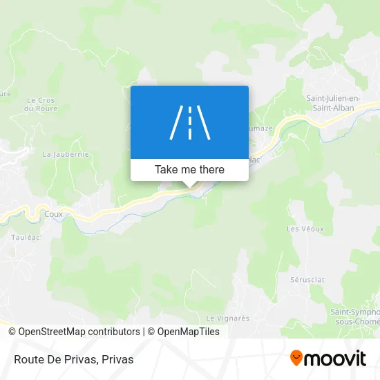 Route De Privas map