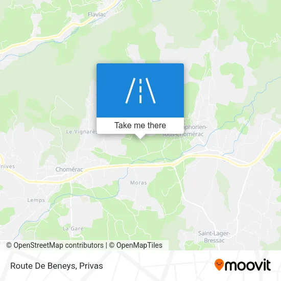 Route De Beneys map