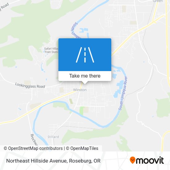 Northeast Hillside Avenue map