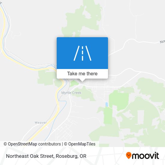 Northeast Oak Street map