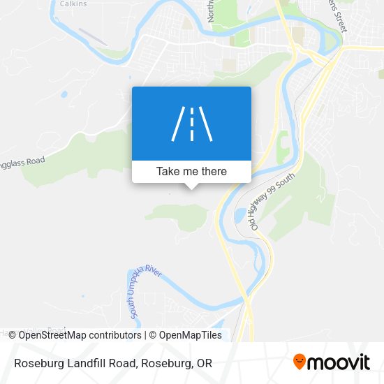Roseburg Landfill Road map
