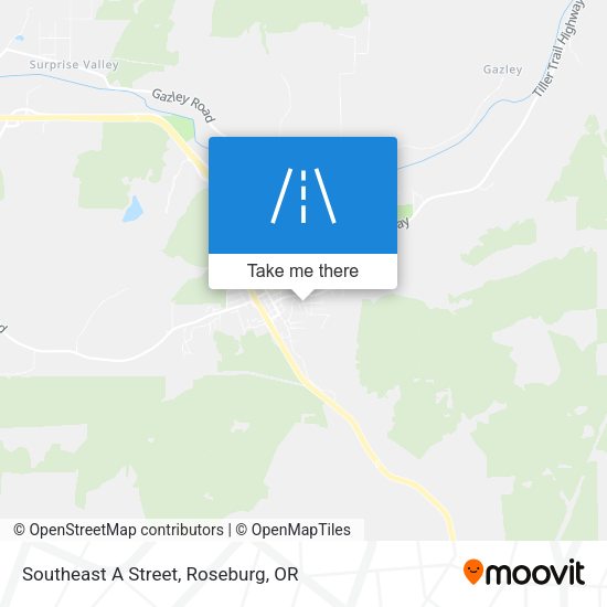 Southeast A Street map