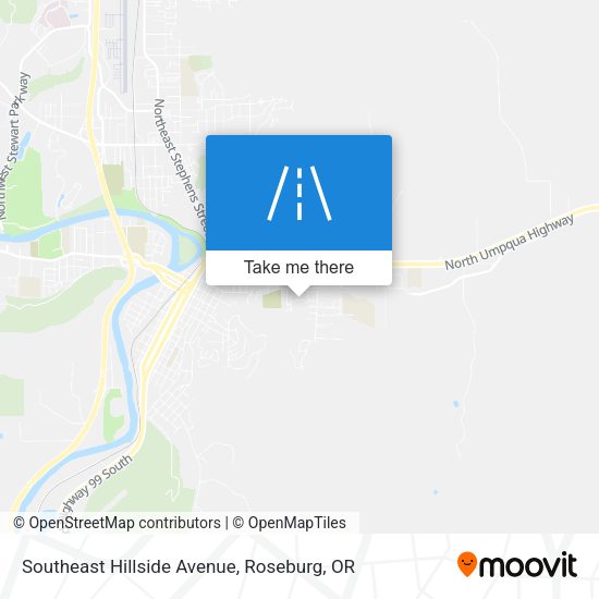 Mapa de Southeast Hillside Avenue