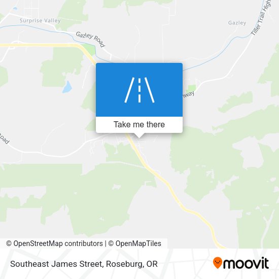 Southeast James Street map