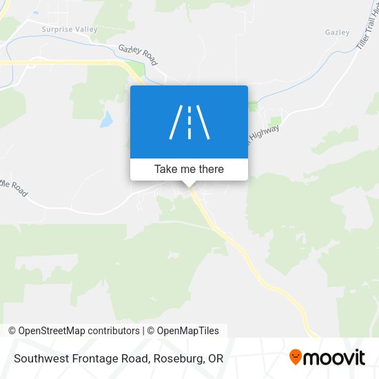 Southwest Frontage Road map
