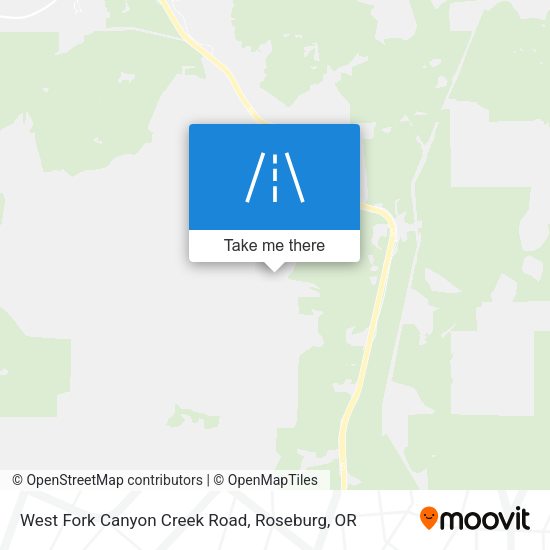 West Fork Canyon Creek Road map