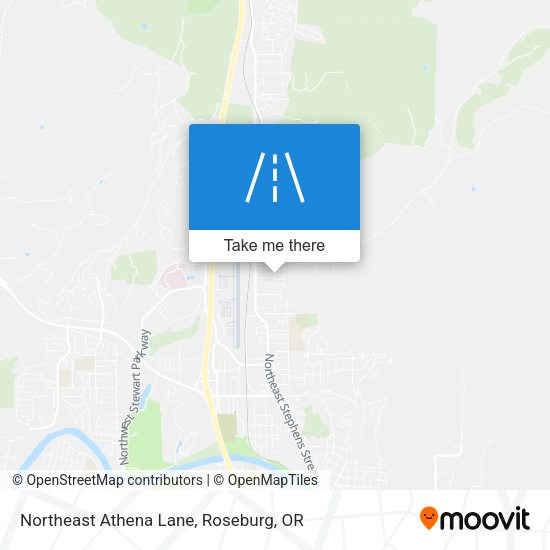 Northeast Athena Lane map
