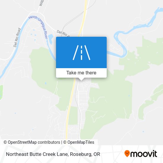 Northeast Butte Creek Lane map