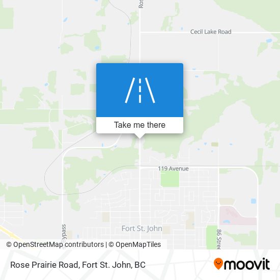 Rose Prairie Road map