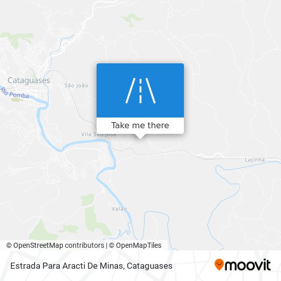 Mapa Estrada Para Aracti De Minas
