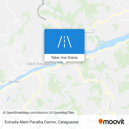 Estrada Alem Paraíba Carmo map